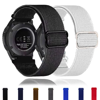 20 mm/22 mm Popruh Pre Samsung Galaxy watch6/4/5/pro 45mm/6 Klasické 47mm 43mm Nastaviteľné Elastické Nylon Náramok Huawei GT 2e/3 pásma