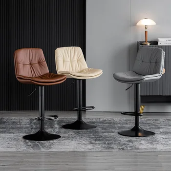 Nordic bar stoličky domov moderný minimalistický operadla svetlo luxusný bar stoličky zdvíhanie a rotujúce pokladne vysokú barovú stoličku