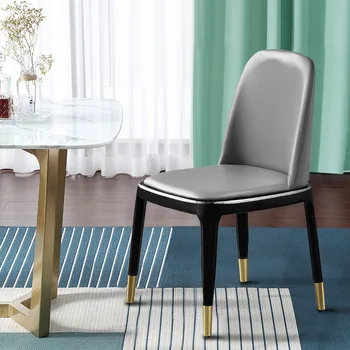 Jednoduchý Dizajn Nordic Jedálenské Stoličky Moderné Luxery Kožené Obývacia Izba Balkón Kancelárske Stoličky, Spálne, Kreslá Design Hotel Nábytok