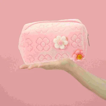 Kozmetické Puzdro Toaletná Taška Pre Ženy Cestovanie Make-Up Tašky Základné Zip Prenosné Roztomilý Malý