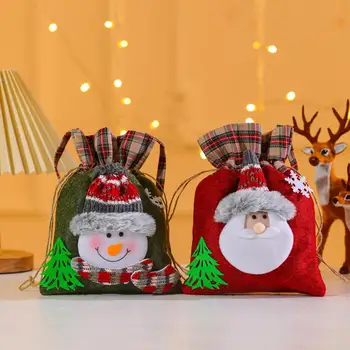 Slávnostné Candy Bag Vianočné Cukrovinky Taška Očarujúce Vianočné Liečbu Tašky Slávnostné Šnúrkou Vrecká na Cukrovinky Dobroty na Narodeniny