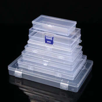 Skladovanie Priesvitné Prípade Vodotesný Úložný Obdĺžnikový Balenie Odolná Plastová Krabica Silná Prachotesný Multifunkčné Boxy