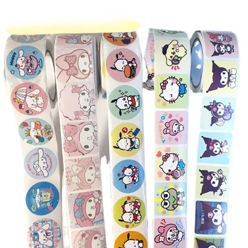 200 Listov / Roll Sanrio KT Kuromi Cartoon Novú Kolekciu Samolepiek Detí Odmenu Nálepky Darčekové Dekorácie, Nálepky