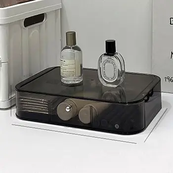 Moderná Kozmetika Organizátor Box Non-Slip Base Uložiť Priestor Čierna Farba Zásuvky Typu Kozmetika Organizátor Box Nádoba