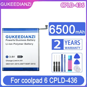 GUKEEDIANZI Náhradné Batérie CPLD436 6500mAh Pre coolpad 6 coolpad6 CPLD-436 Bateria