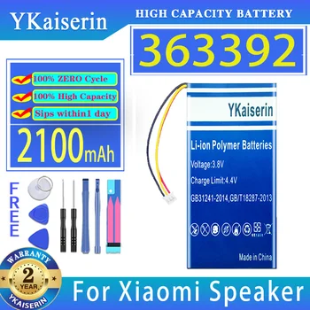 YKaiserin Náhradná Batéria 2100mAh 363392 Pre Xiao Reproduktor MDZ-15-DA MDZ15DA Digitálne Bateria