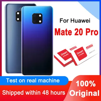 Pôvodné Späť na Bývanie Náhradná Pre Huawei Mate 20 Pro Zadný Kryt Batérie Sklo s Objektív Pre Mate 20 Pro Zadný Kryt