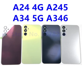 Pôvodný Pre Samsung Galaxy A24 4G A245 A34 5G A346 Plastové Späť Batérie Zadný Kryt Bývanie Zadné Dvere Prípade Výmeny