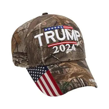 Donald Trump 2020 Zmenili Do roku 2024 Spp Kamufláž USA Vlajky, šiltovky Udržať v Amerike GreatSnapback Prezident Klobúk 3D Výšivky