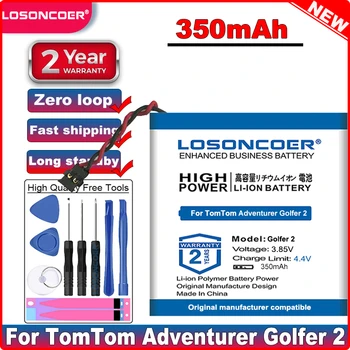 LOSONCOER Kvalitné Batérie 350mAh Batérie pre TomTom Dobrodruh Golfista 2 Smart Hodinky Batérie
