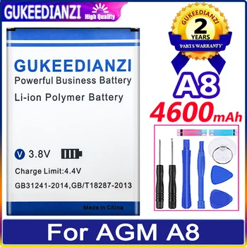 GUKEEDIANZI Batérie 8 4600mAh pre AGM A8 Nové Späť do Batérie Náhradné Pre AGM A8 SE Smart Mobil li-ion Batérie