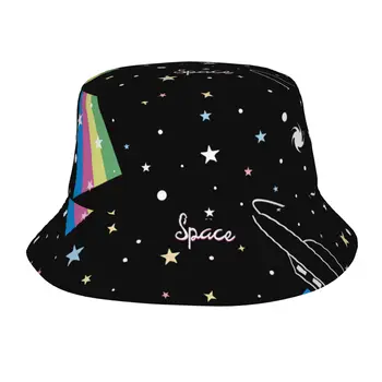 Farebné Kozmického Hviezdy Vedierko Hat pre Mužov, Ženy Rybár Vonkajšie Letné Cestovanie Turistika Čiapky