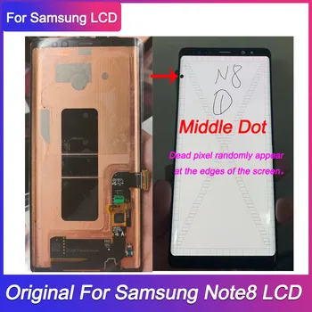 Originálne LCD AMOLED Pre Samsung Galaxy Note 8 N950 N950F Lcd Displej Dotykový Displej Digitalizátorom. Montáž S Dot