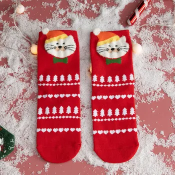 Cartoon Vianočné Ponožky Ozdoby Veselé Vianočné Dekorácie Pre Domov Vianočné Darčeky Xmas Noel Navidad Šťastný Nový Rok Dodávky