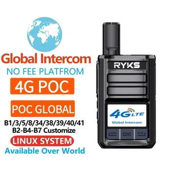 RYKS-TK-158 walkie talkie 5000km Dlho Hovoriť Rozsah 4G LTE Siete POC Rádio Sim Karty Walkie Talkie