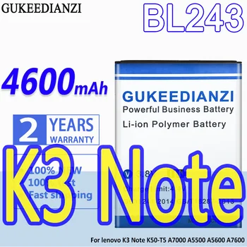 Vysoká Kapacita GUKEEDIANZI Batérie BL243 4600mAh Pre lenovo K3 Poznámka K50-T5 A7000 A5500 A5600 A7600