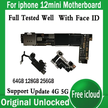 Továreň Odomknutý Pre iPhone 12 mini Doska S/Č Tvár ID 100% Originálne Zadarmo iCloud Plný Testované Logic Board Podporu Aktualizácia