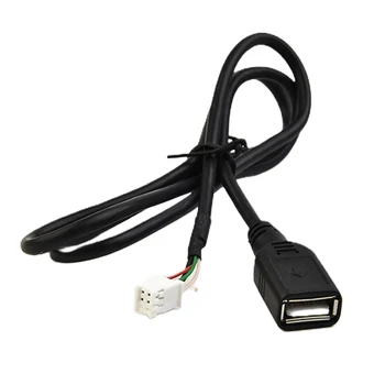 Praktické Kvality Auto USBAdapter Auto USB Adaptér Náhradné Čierne oteruvzdornosť Časť 2 ks 4Pin & 6Pin Konektor