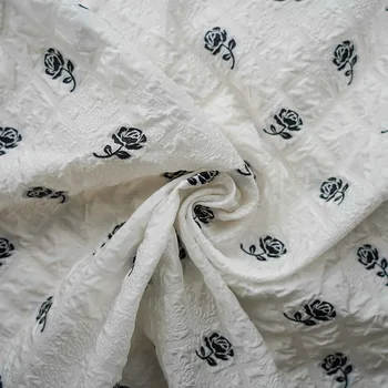 Plastický Rose Textílie Minimalistický Štýl Žien Jar/letné Šaty s Sklzu Šaty Klasické Dekorácie