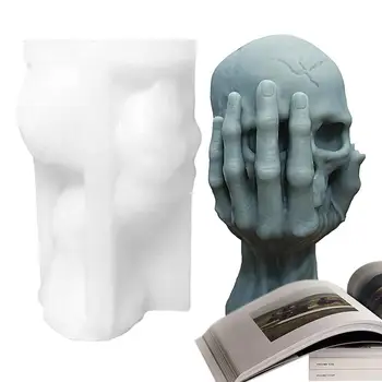 Nový Vreckový Lebky Silikónové Sviečka Formy Tvorivých 3D Lebky Formy Remesiel Ghost Hlavu Omietka Mydlo Epoxidové Výrobu Nástrojov Strana Dary