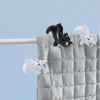 6Pcs Roztomilý Kreslený Malé Cat Clothespin Vetru Plastové Práčovňa Závesný Klip Multifunkčné Domácnosti, spodná Bielizeň, Ponožky Klipy