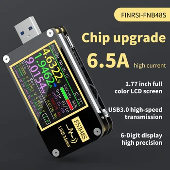 FNIRSI FNB48S PD Spúšť Voltmeter Ammeter Aktuálne a Voltmeter USB Tester PPS Rýchle Nabíjanie Protokol Kapacita Test
